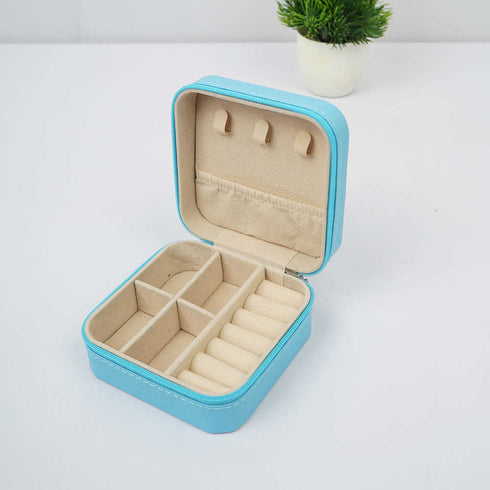 Personalized Organizer Jewellery Box for Women - Sky Blue